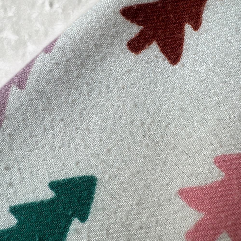 Hanna Andersson Girl's 3T Christmas Tree Print Long Sleeve Ruffle Dress - Picture 6 of 8
